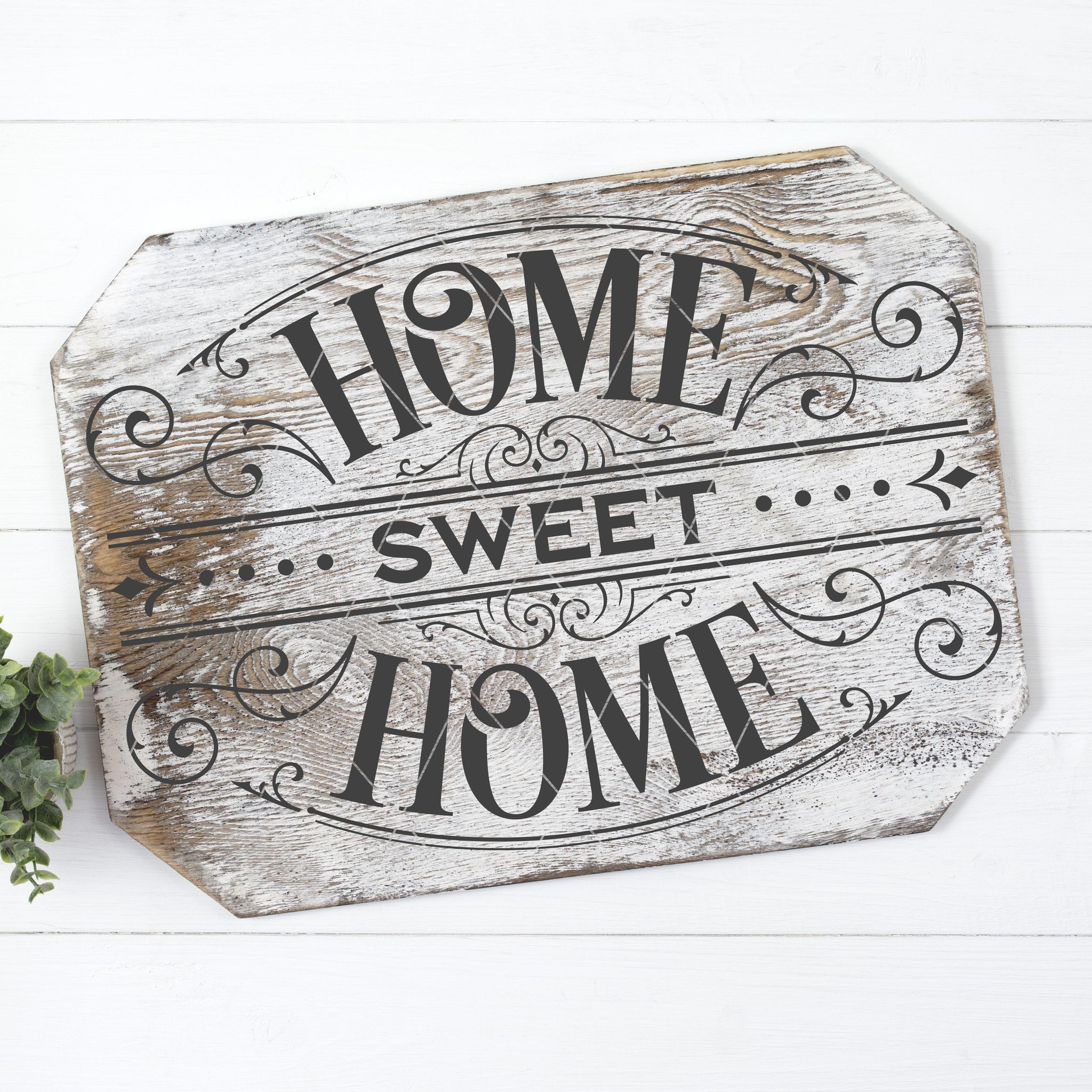 Victorian Style Home Sweet Home Cuttable SVG File - Commercial Use SVG Files for Cricut & Silhouette