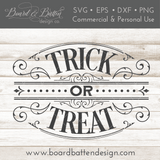 Victorian Goth Style Trick or Treat SVG File for Halloween - Commercial Use SVG Files for Cricut & Silhouette