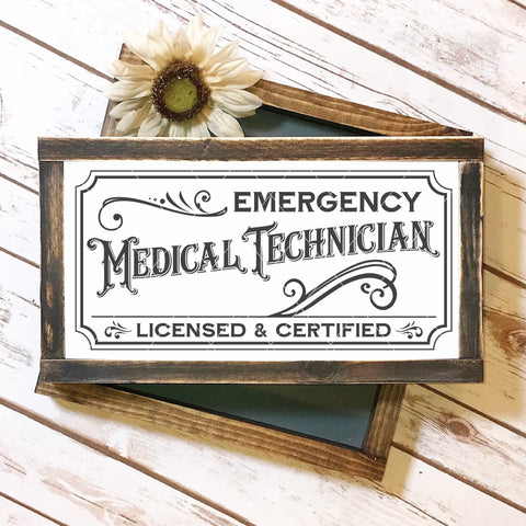Vintage Style EMT Emergency Medical Technician SVG File