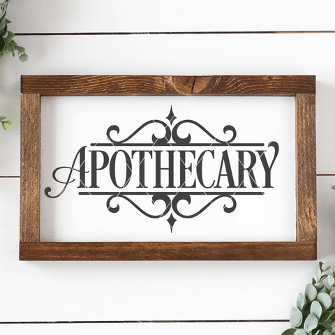 Vintage Apothecary sign SVG File for Halloween