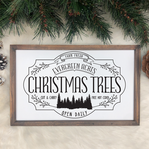 Vintage Christmas Tree Farm Sign SVG File for Cricut/Silhouette/Laser Cutting designs