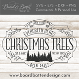 Vintage Christmas Tree Farm Sign SVG File for Cricut/Silhouette/Laser Cutting designs - Commercial Use SVG Files for Cricut & Silhouette