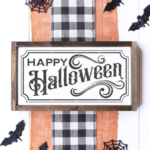 Vintage Happy Halloween SVG File - 12x24 Size