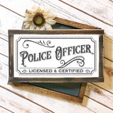 Vintage Style Police Officer Sign SVG File - Commercial Use SVG Files for Cricut & Silhouette