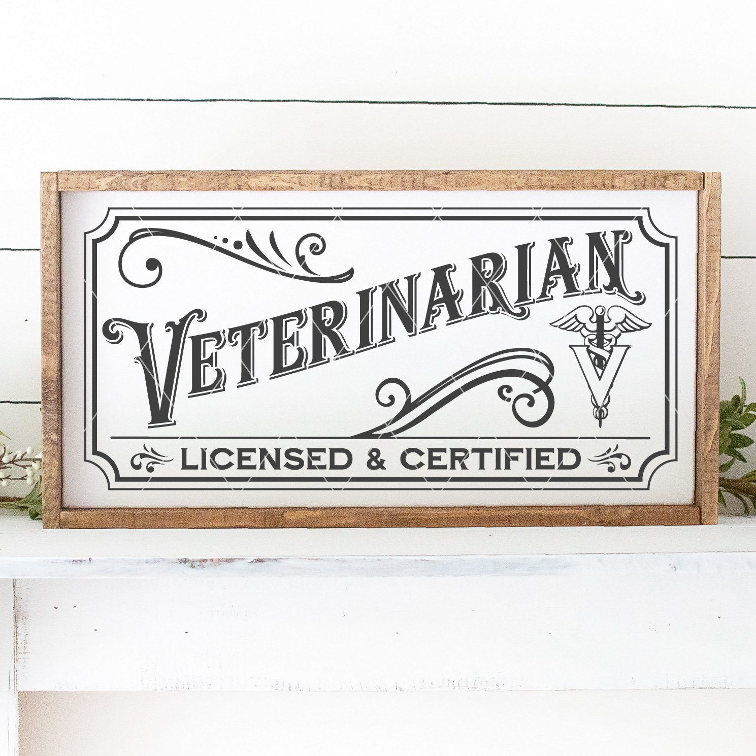 Vintage Veterinarian Sign SVG File - Commercial Use SVG Files for Cricut & Silhouette