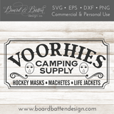 Halloween Sign Svg | Voorhies Camping Supply Svg File | Cricut/Silhouette/Glowforge - Commercial Use SVG Files for Cricut & Silhouette