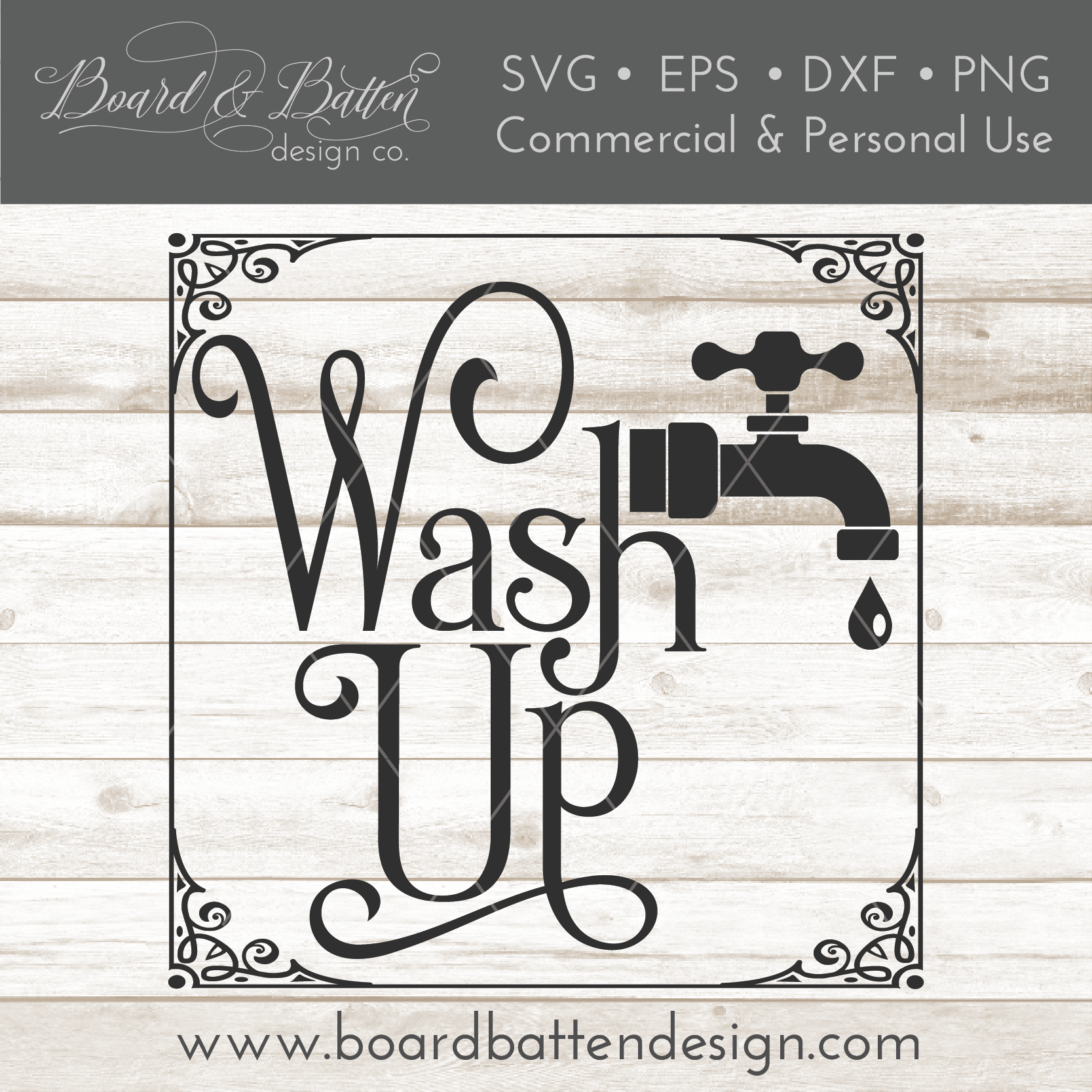 Wash Up Bathroom SVG File - Commercial Use SVG Files for Cricut & Silhouette