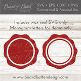 Wax Seal Monogram Frame SVG File - Commercial Use SVG Files for Cricut & Silhouette