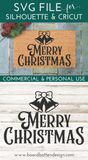Welcome Mat SVG | Merry Christmas SVG File | Style 8 | Cricut Christmas Designs - Commercial Use SVG Files for Cricut & Silhouette