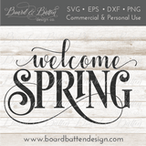 Welcome Spring 2 SVG File - Commercial Use SVG Files for Cricut & Silhouette