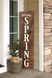 Welcome Spring Vertical Plank Sign SVG File - Commercial Use SVG Files for Cricut & Silhouette