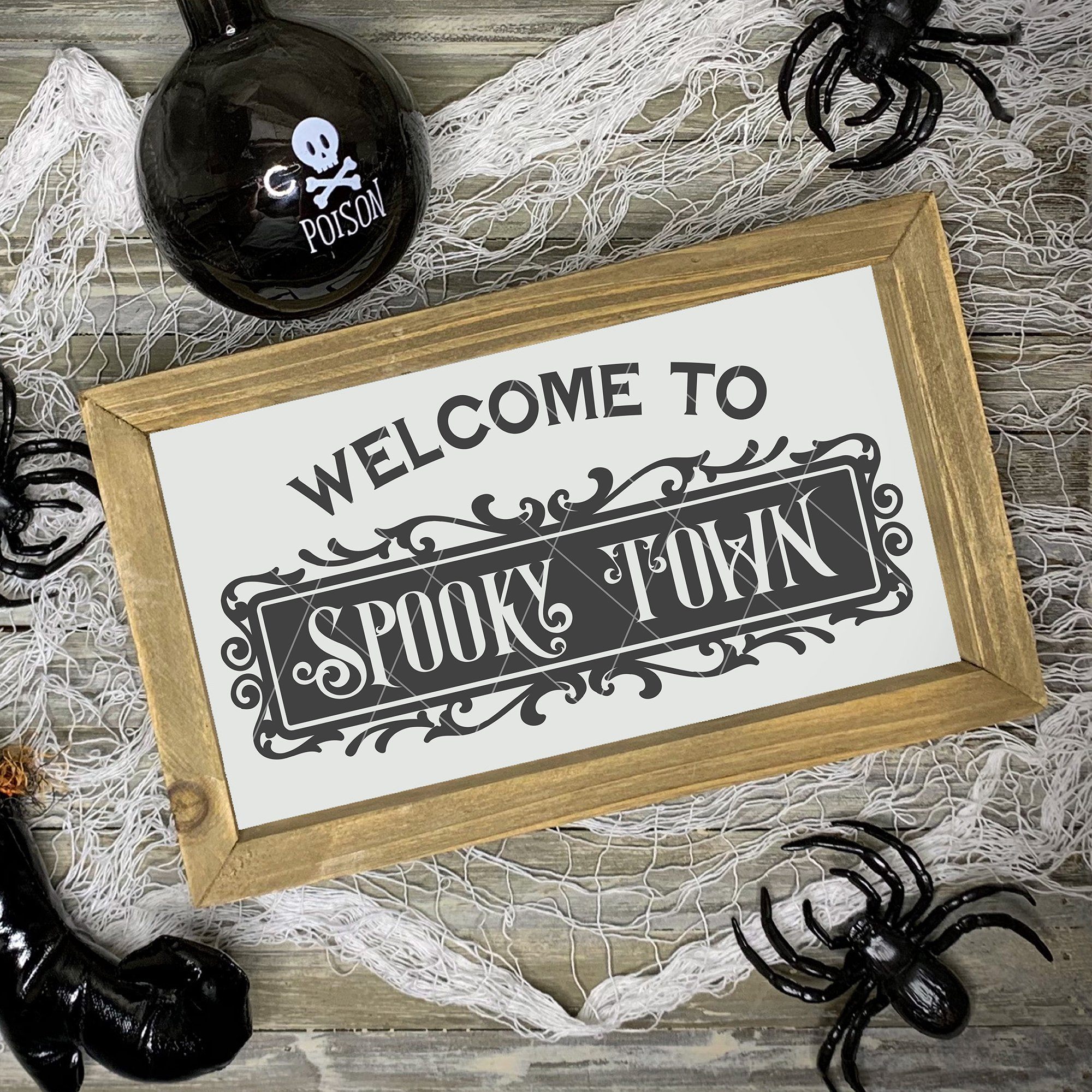 Halloween SVG File - Welcome To Spooky Town Cut File - Commercial Use SVG Files for Cricut & Silhouette