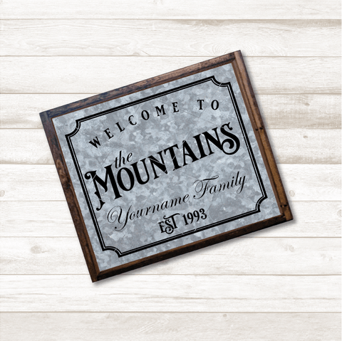 Welcome To The Mountains Personalizable SVG File