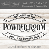 Powder Room SVG File - Commercial Use SVG Files for Cricut & Silhouette