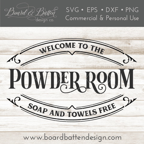 Powder Room SVG File