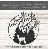 Winter SVG Files | When Snow Falls Nature Listens Cut File | Cricut Files - Commercial Use SVG Files for Cricut & Silhouette