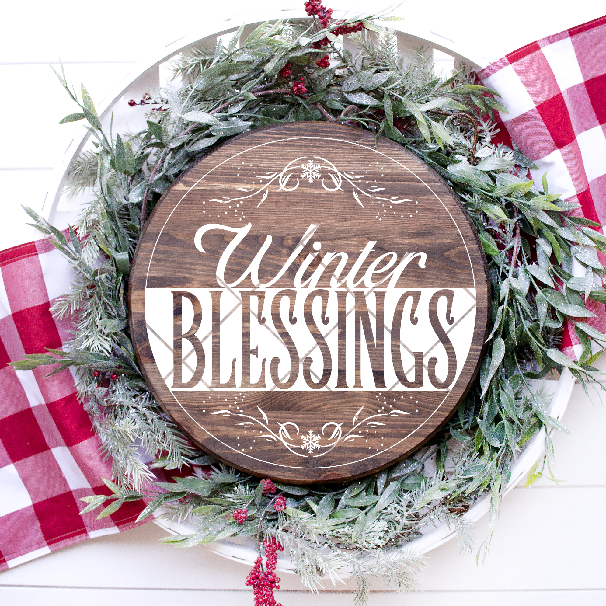Winter Blessings SVG File for Cricut/Silhouette/Glowforge/Laser crafting - Commercial Use SVG Files for Cricut & Silhouette
