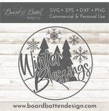 Winter SVG Files | Winter Blessings Cut File | Cricut Winter Designs - Commercial Use SVG Files for Cricut & Silhouette
