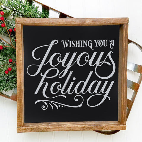 Wishing You A Joyous Holiday SVG File for Christmas