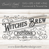 Witches Brew Potion Co. Spooky SVG Cut File for Halloween - Commercial Use SVG Files for Cricut & Silhouette