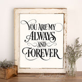 You Are My Always And Forever SVG File - WS5 - Commercial Use SVG Files for Cricut & Silhouette
