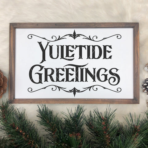 Yuletide Greetings Festive Holiday SVG File